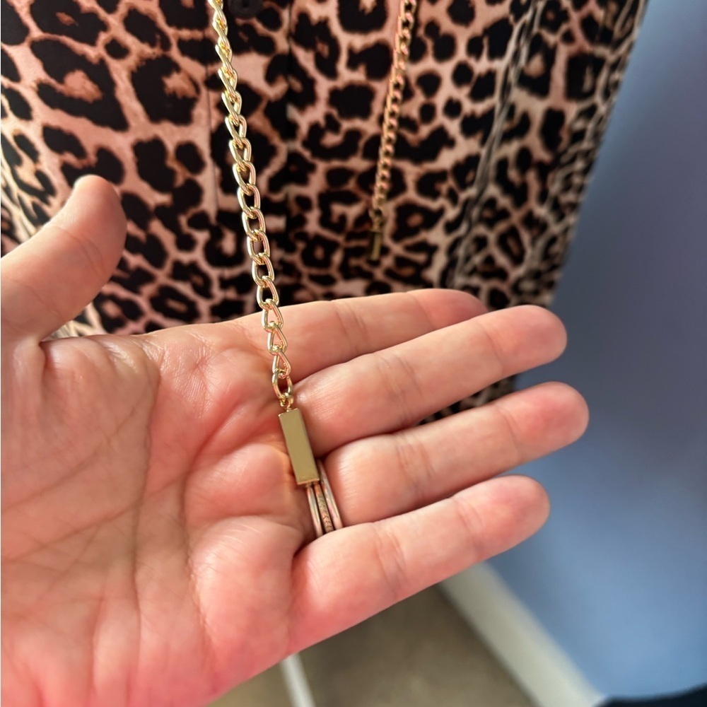 Bold Elements Black And Brown Buttoned Blouse Wit… - image 2